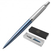 Ручка шариковая PARKER "Jotter Core Waterloo Blue CT", корпус голубой, детали хром, синяя, 1953191