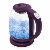 Чайник KITFORT КТ-640-5, 1,7 л, 2200 Вт, закрытый нагревательный элемент, ТЕРМОРЕГУЛЯТОР, стекло, фиолетовый
