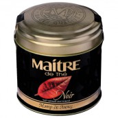 Чай листовой MAITRE "Мэтр де Люкс" черный 100 г, жестяная банка, бар165р