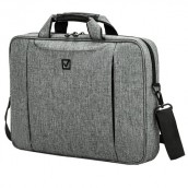 Сумка портфель BRAUBERG OFFICE с отд. для ноутбука 17,3", светло-серый меланж, 34х44х6 см, 272613