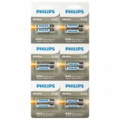 Батарейки алкалиновые КОМПЛЕКТ 2 шт. (отрывной блок) PHILIPS Entry, ААА (LR03,15 А) блистер, Б0064646