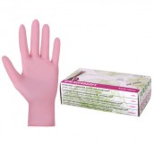 Перчатки нитриловые смотровые SFM Supersoft PINK, 100 пар (200 шт.), размер M (средний), розовые