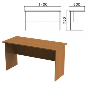 Стол письменный "Монолит", 1400х600х750 мм, цвет орех гварнери, СМ22.3